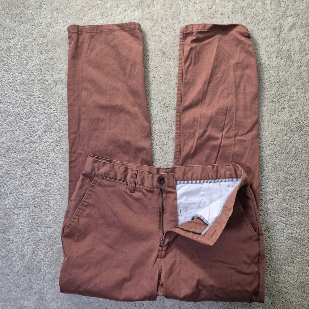 Katin Pants Mens 31/31 Copper Red Twill Chino Cotton Staight Skater Preppy Surf